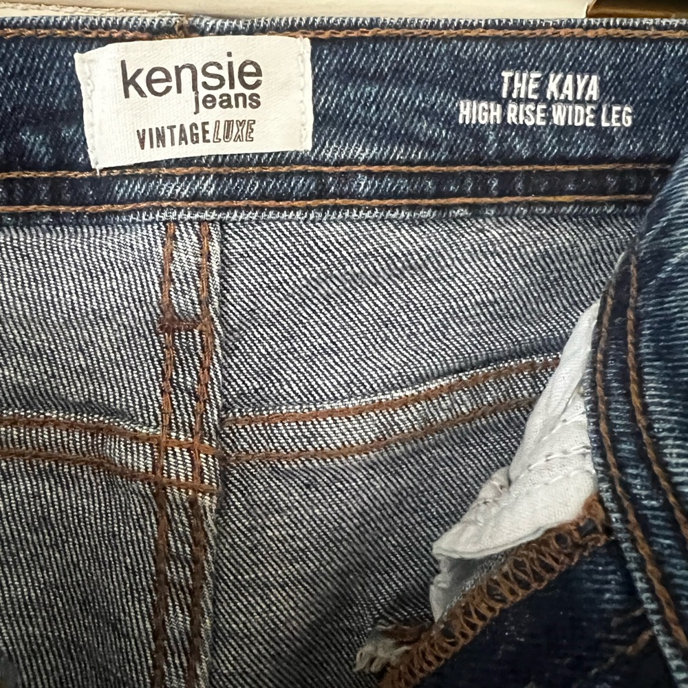 Kensie The Kaya Wide Leg High Rise Jeans - Picture 2 of 4